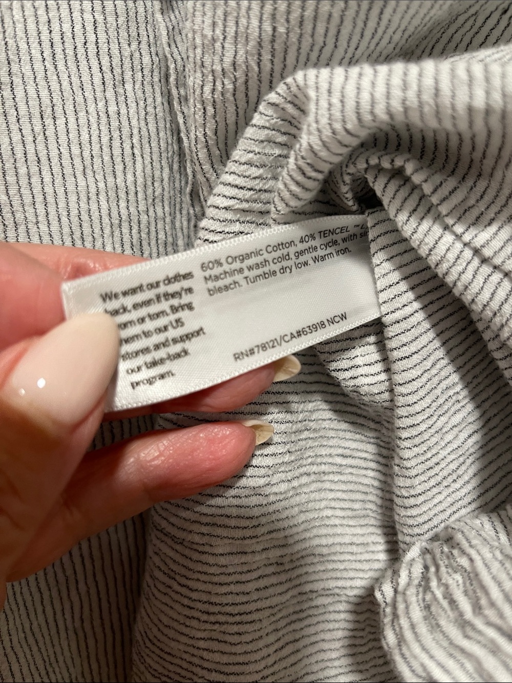 Eileen Fisher Light Gray Button-Front Tunic - Picture 6 of 6